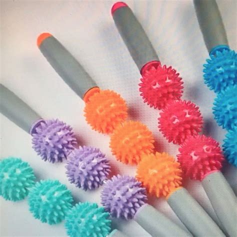 Tpe Handle Eco Friendly Eva Muscle Roller Round Bead Massager Stick