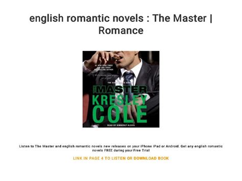 English Romantic Novels The Master Romance
