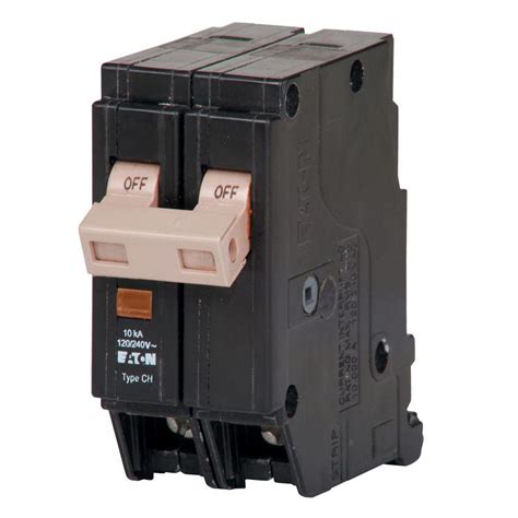 Eaton CH 50 Amp 2-Pole Circuit Breaker with Trip Flag-CHF250 - The Home