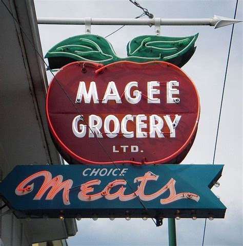 Magee Grocery Vintage Neon Signs Neon Signs Old Neon Signs