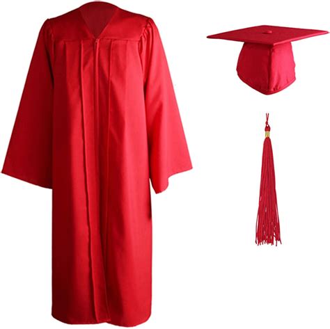Graduation Gowns For Adults 2022 Matte Graduation Gown Cap Tassel Set