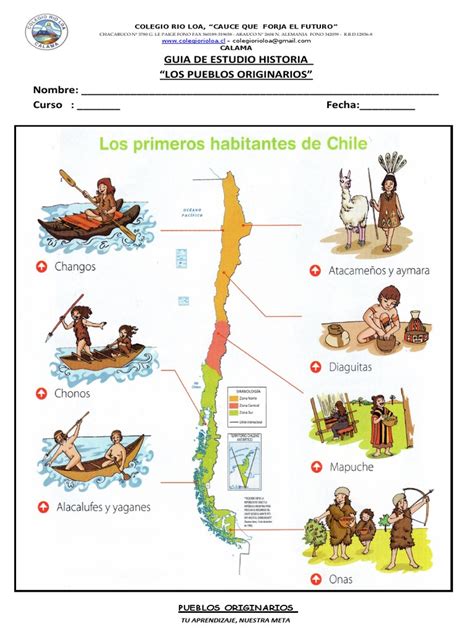 Guia De Estudio Historia “los Pueblos Originarios” Nombre