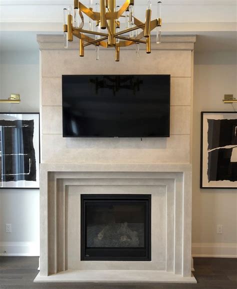 Amalfi Cast Stone Fireplace Mantel Surround Modern Luxury Etsy In