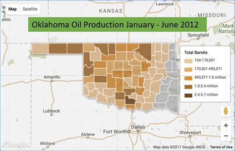 Oklahoma Oil Production Map Oklahoma Oil And Gas Maps Six0wllts