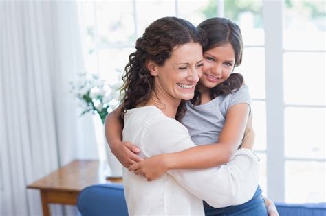 Premium Photo Happy Mother And Daughter Hugging