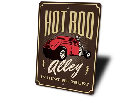 Hot Rod Alley In Rust We Trust Decor For Hot Rod Hot Rods Etsy
