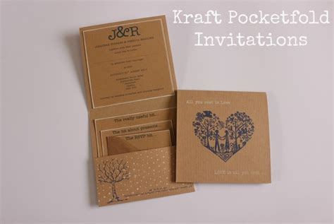 Diy Tutorial Kraft Pocketfold Invitations