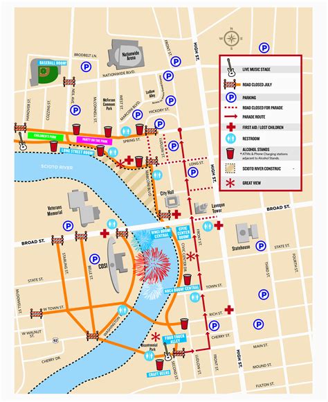 Street Map Of Downtown Columbus Ohio Secretmuseum