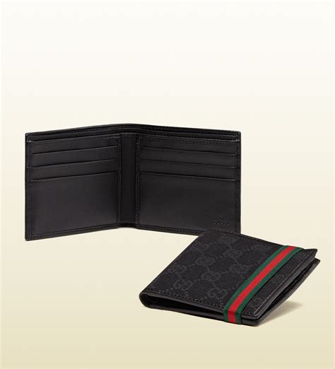 Lyst Gucci Original Gg Canvas Bi Fold Wallet In Black For Men