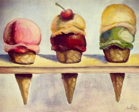 Wayne Thiebaud Inspired Ice Creams Serena S Collection Famous Art Paintings Wayne