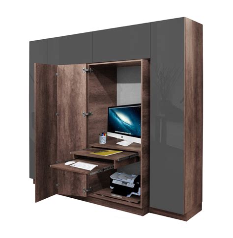 Depending on how tall you are, and what kind of desk chair you use, you can determine which height is most comfortable for you. Hawthorne Wardrobe Closet Desk - Instant Home Office ...