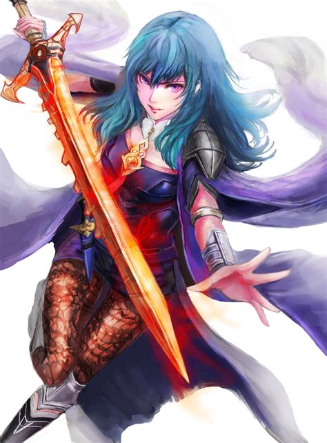 Safebooru 1girl Absurdres Armor Black Shorts Blue Hair Byleth Fire