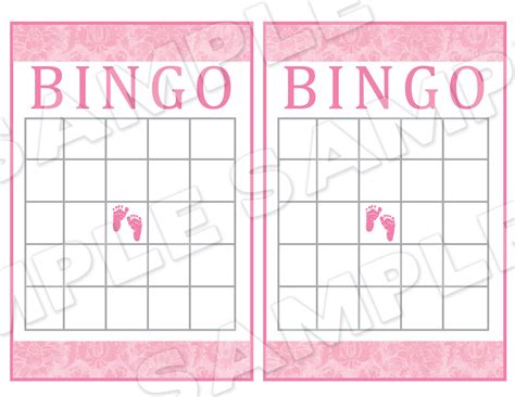 4 Best Images Of Printable Baby Shower Bingo Card Template Baby