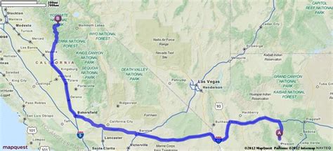 Driving Directions From Chino Valley Arizona To Yosemite National Park