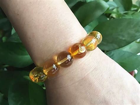 Yellow Citrine Crystal Chinese Zodiac Charm Bracelet For Good Wealth