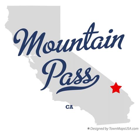 Map Of Mountain Pass Ca California