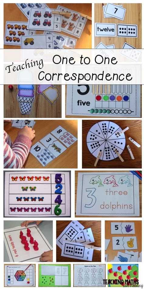 One To One Correspondence Kindergarten Worksheets
