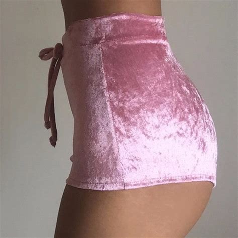 Pink Vevet Velour Luxury Booty Shorts Luxurious Silky Soft Kawaii Babe
