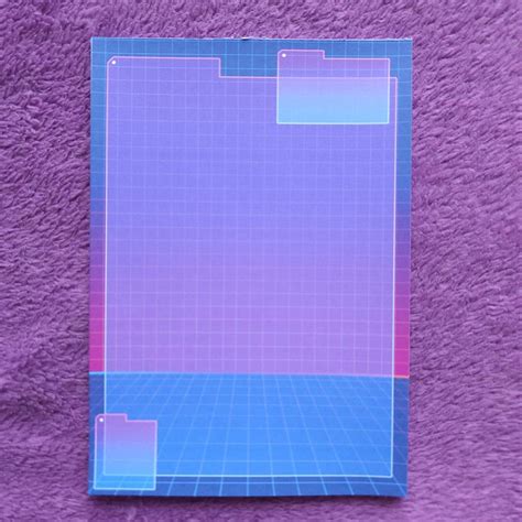 Cyberpunk Neon Grid Notepad 120gsm Aesthetic Notepad For Etsy