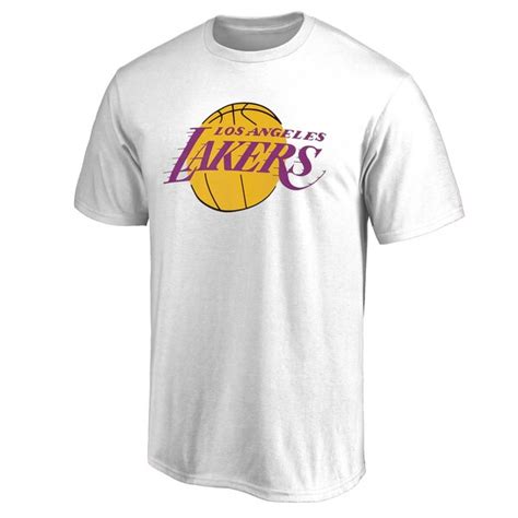 Mens Los Angeles Lakers White Primary Logo T Shirt Nba Store