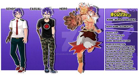 Bnha Oc Murillo Reference Sheet Commission By Ep4kun On Deviantart