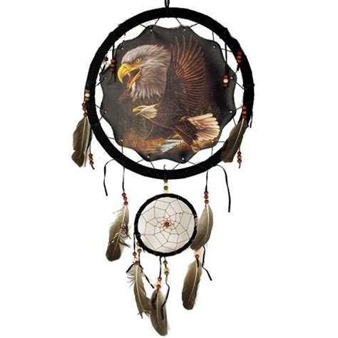 Freedom flight (american bald eagle & dreamcatcher). Large 13" Hoop Eagle Native American-Style Mandala Dream ...