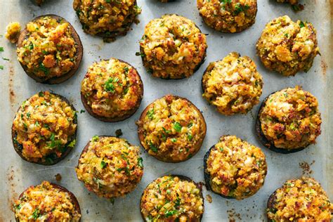 After defrosting, add a sprinkling of your favorite homemade vegetable. Stuffing-Stuffed Mushrooms Recipe - NYT Cooking