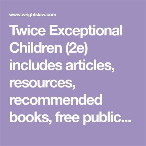 Twice Exceptional Children 2e Includes Articles Resources