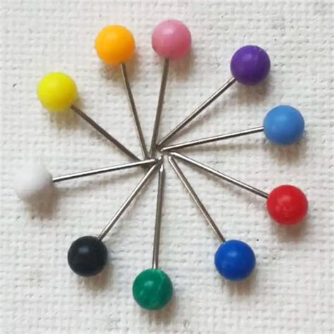 500pcsboxlot Colorful Push Pins For Map Multi Color Round Head Map