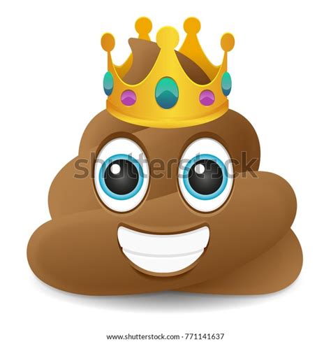 Pile Poo King Crown Emoji Icon Stock Vector Royalty Free 771141637