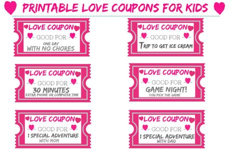 love coupons printable template