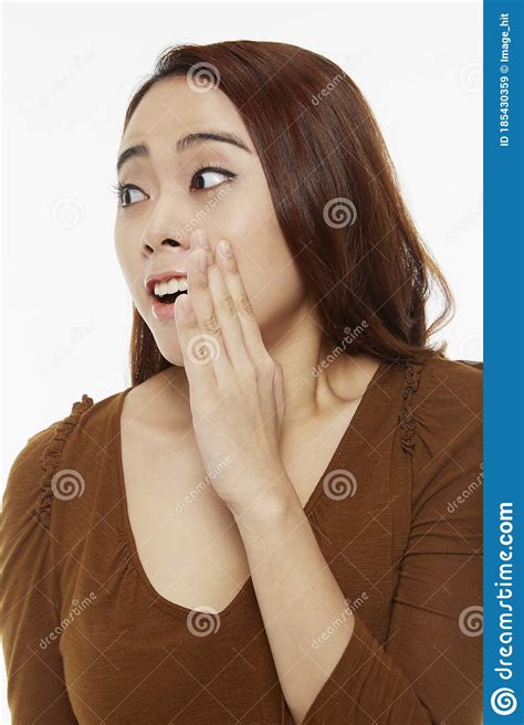 Woman Showing A Whispering Gesture Stock Image - Image of hand, ideas ...