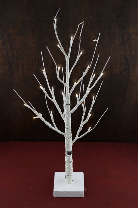 Small Artificial Birch Tree Lighted Centerpieces White Birch Trees