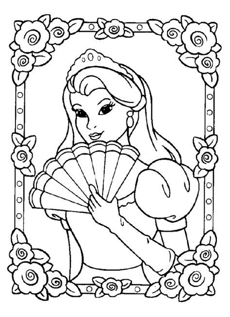 942 x 942 jpeg pixel. Coloring page Princesses Princesses | Kleurplaten, Prinses kleurplaatjes, Prinsessen