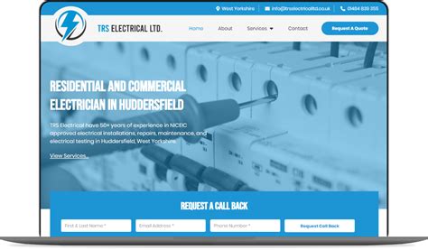 TRS Electrical Website Design in Huddersfield, West Yorkshire