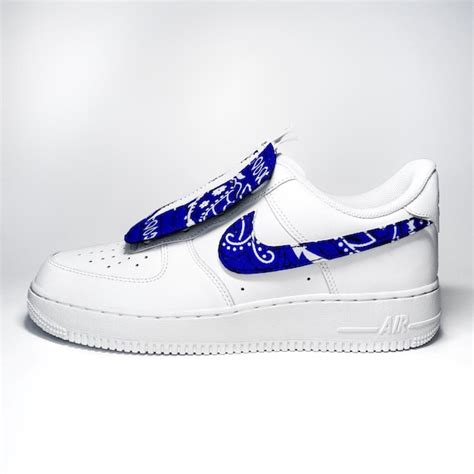 Blue Bandana Set For Custom Af1 Kit For Customize Your Shoes Etsy