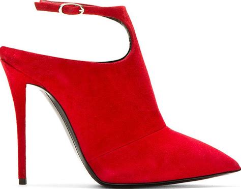 Giuseppe Zanotti Red Suede Ankle Strap Yvette Heels | Heels, Giuseppe ...