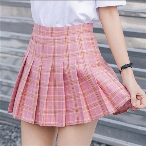 Minifaldas Plisadas Para Mujer Faldas A Cuadros De Cintura Alta Co Faldas
