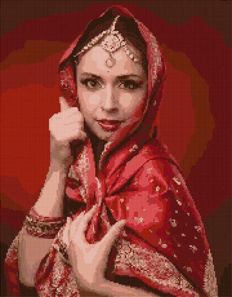 Indian Girl Cross Stitch Designs