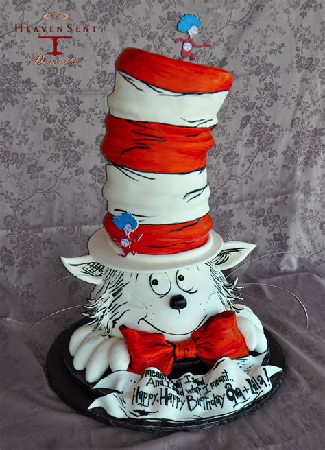 Cat In The Hat Birthday Cake Seuss Cakes Kids Themed Birthday