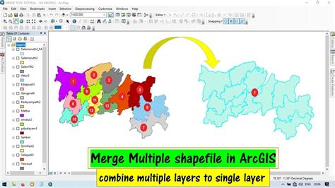 Merge Multiple Shapefile In Arcgis Youtube