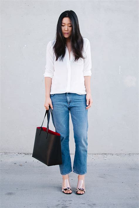 18 Chic Ways To Wear Your White Button Down Shirt This Fall Glamour