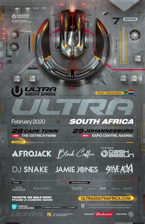 Ultra South Africa Reveals Phase 1 Lineup South Africa Win Tickets