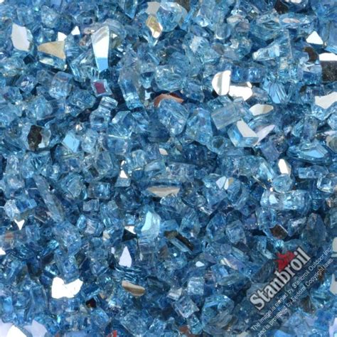 Stanbroil 10 Pound 1 4 Inch Fire Glass For Fireplace Fire Pit Pacific Blue Reflective