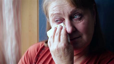 Elderly Woman Crying Wiping Tears With Stock Footage Sbv 330723003 Storyblocks
