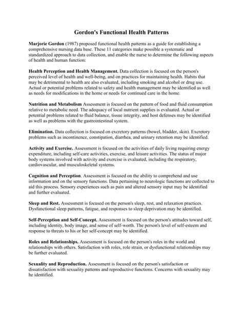 1pdf Nursing Diagnosis Functional Health Patterns Cheat Sheet By Images