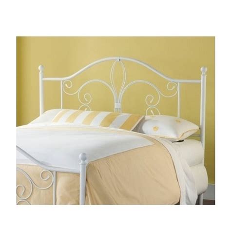 hawthorne collections twin metal headboard in white hc 452315 268763