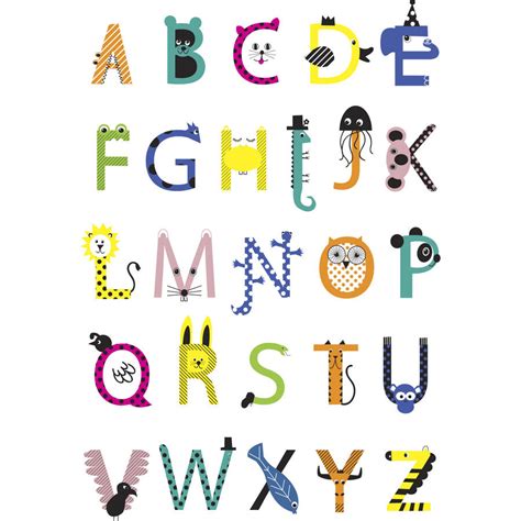 Childrens Alphabet Print By Karin åkesson Design