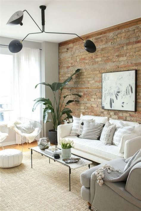 60 Rustic Elegant Exposed Brick Wall Ideas For Your Living Room