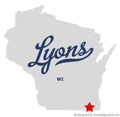 Map Of Lyons Wi Wisconsin